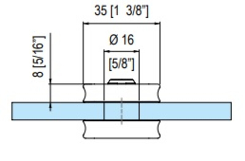 Deurknop zelfklevend 120x35 voor schuifdeur 2 Deurknop zelfklevend 120x35 voor schuifdeur - Afbeelding 2