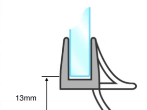 doucheprofiel zwart tekening