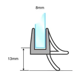 doucheprofiel zwart tekening