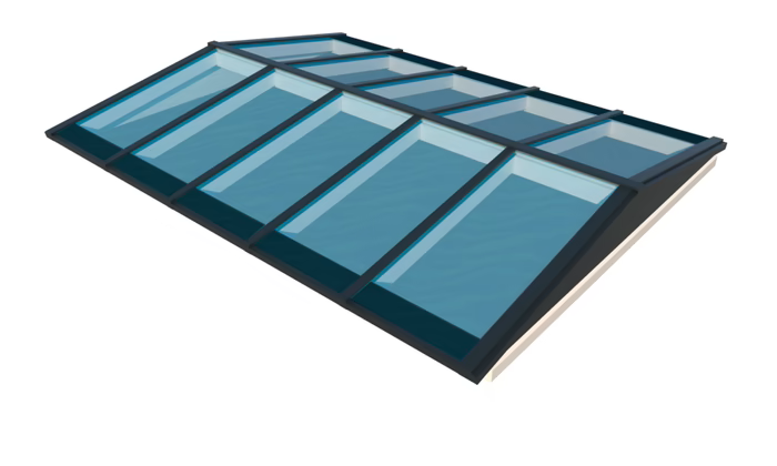 Triple glas lichtstraat Zadeldak Geïsoleerd Compleet Pakket – Houten onderbouw 8 geïsoleerd zadeldak