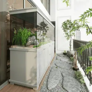 GELAAGD AQUARIUMGLAS OP MAAT