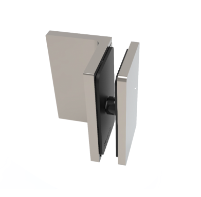 Como glasklem - glans chroom - 90° - wand-glas 7 Como glasklem