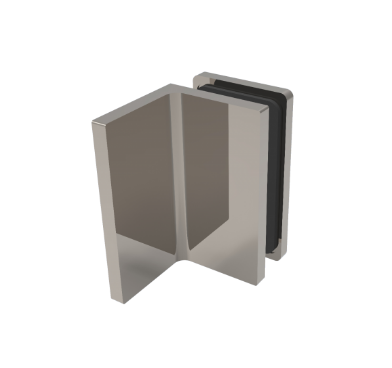 Como glasklem - glans chroom - 90° - wand-glas 3 Como glasklem