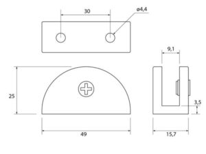 glasplaatdarger half rond tekening