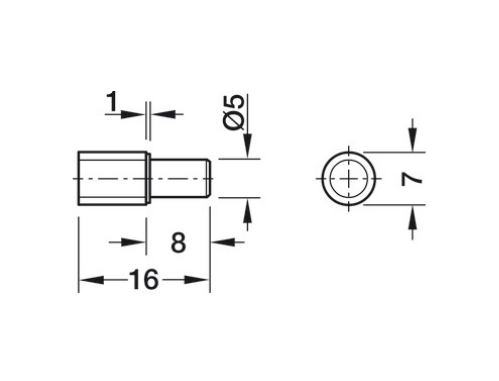 Glasplaatdrager - Verzinkt staal - per 10 stuks 3 glasplaatdrager