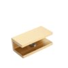 Glasplaatdrager rechthoek - mat goud - 50x25mm 1 goud glasplaatdrager