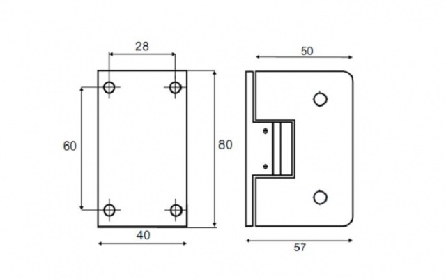 Beslagset compleet douchedeur - goud - glasdikte 6-10 mm - deurknop 7 beslagset compleet