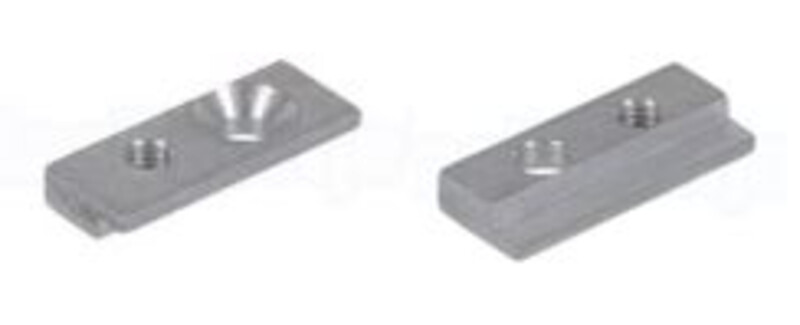 Glasprofiel glazen wand – Vast U-profiel 25×25 mm zonder kliklat 8 Bevestigingsblokje voor PU25X25 montageprofiel