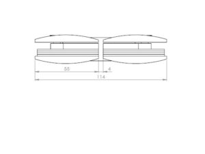 Alternative view of Douchescharnier Facetta glas/glas 180°