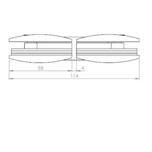 Alternative view of Douchescharnier Facetta glas/glas 180°
