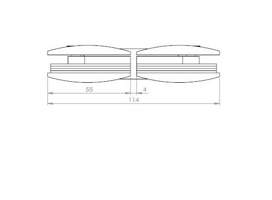 Douchescharnier Facetta glas/glas 180° 4 Douchescharnier Facetta glas/glas 180° - Afbeelding 2