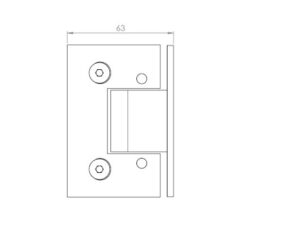 Alternative view of Douchescharnier Facetta wand/glas 180°