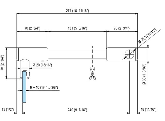 T-uitbreidingsstang voor 5F-stabilisatiesets 4 T-uitbreidingsstang voor 5F-stabilisatiesets - Afbeelding 2