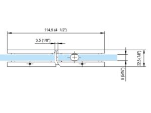 Alternative view of Douchescharnier SQUARE glas/glas 180º