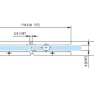 Alternative view of Douchescharnier SQUARE glas/glas 180º