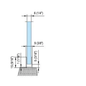 Alternative view of U-profiel rvs 15x9x15x1 mm lengte 2500 mm