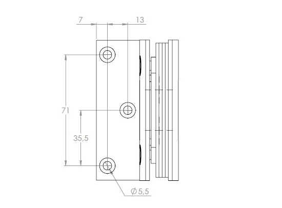 Douchescharnier Facetta wand/glas 180° met verlegde muurplaat 5 Douchescharnier Facetta wand/glas 180° met verlegde muurplaat - Afbeelding 3