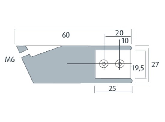 Stabilisatie rond 19 mm Ø muuraansluiting 22º 4 Stabilisatie rond 19 mm Ø muuraansluiting 22º - Afbeelding 2