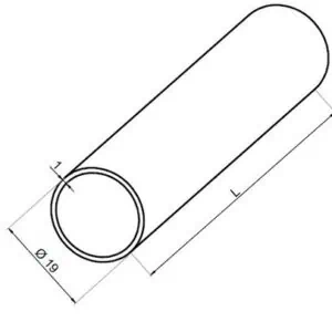 Alternative view of Stabilisatie ø 19 mm L=1500 mm rvs RAL 9005 mat zwart