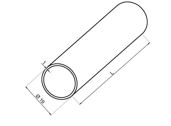 Stabilisatie ø 19 mm L=1500 mm rvs RAL 9005 mat zwart 4 Stabilisatie ø 19 mm L=1500 mm rvs RAL 9005 mat zwart - Afbeelding 2