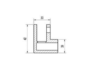 Alternative view of Stabilisatie rechthoek 30x10 eindsteun vast met blindgat
