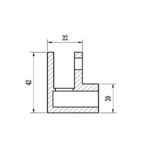 Alternative view of Stabilisatie rechthoek 30x10 eindsteun vast met blindgat