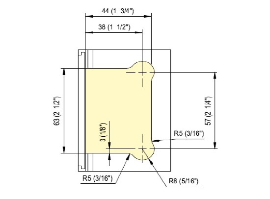 Douchescharnier SQUARE wand/glas 180° met verlegde muurplaat 5 Douchescharnier SQUARE wand/glas 180° met verlegde muurplaat - Afbeelding 3