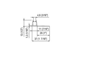 Alternative view of Afdichtprofiel 8PT8-26 voor 6-8 mm glasdikte en lengte 2500 mm