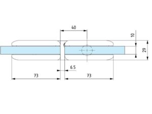 Alternative view of Binnendeurscharnier Biloba 8015 SOL glas/glas 180°