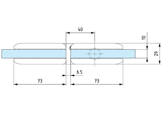 Binnendeurscharnier Biloba 8015 SOL glas/glas 180° 4 Binnendeurscharnier Biloba 8015 SOL glas/glas 180° - Afbeelding 2
