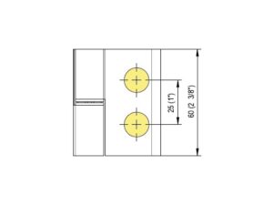 Alternative view of Douchescharnier met lift-functie wand/glas 180° DIN rechts