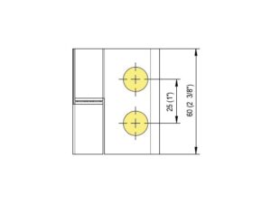 Alternative view of Douchescharnier met lift-functie wand/glas 180° DIN links