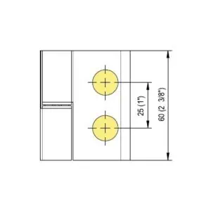 Alternative view of Douchescharnier met lift-functie wand/glas 180° DIN links