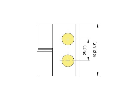 Douchescharnier met lift-functie wand/glas 180° DIN links 4 Douchescharnier met lift-functie wand/glas 180° DIN links - Afbeelding 2