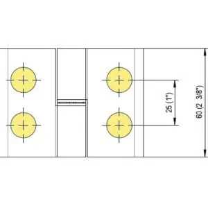 Alternative view of Douchescharnier met lift-functie glas/glas 180° DIN rechts (2 stks)