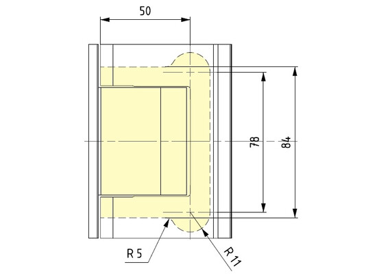Binnendeurscharnier Biloba 8010 muur/glas 4 Binnendeurscharnier Biloba 8010 muur/glas - Afbeelding 2