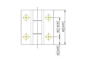 Alternative view of Binnendeurscharnier Collio Free 8683 glas/glas 180°