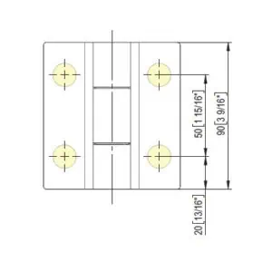 Alternative view of Binnendeurscharnier Collio Free 8683 glas/glas 180°
