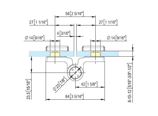 Binnendeurscharnier Collio Free 8683 glas/glas 180° 5 Binnendeurscharnier Collio Free 8683 glas/glas 180° - Afbeelding 3