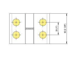 Alternative view of Douchescharnier met lift-functie glas/glas 180° DIN links (2 stks)