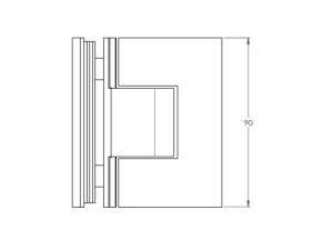 Alternative view of Douchescharnier Facetta glas/glas 90°