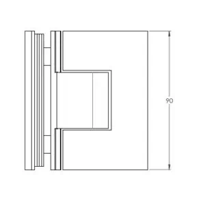 Alternative view of Douchescharnier Facetta glas/glas 90°