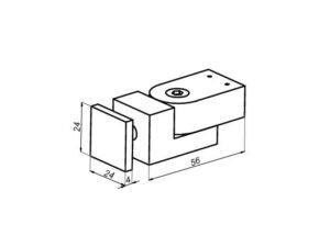 Alternative view of Stabilisatie vierkant 19x19 mm variabele verbinder
