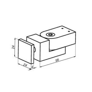 Alternative view of Stabilisatie vierkant 19x19 mm variabele verbinder