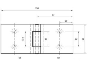 Alternative view of Douchescharnier Rock glas/glas 180°