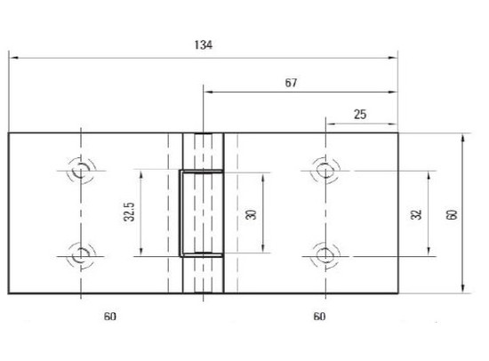Douchescharnier Rock glas/glas 180° 4 Douchescharnier Rock glas/glas 180° - Afbeelding 2