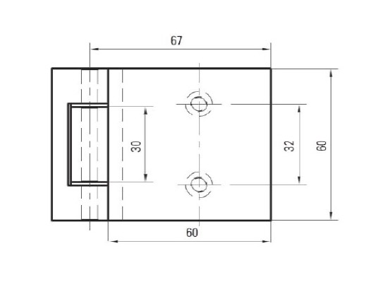 Douchescharnier Rock glas/wand 180° 4 Douchescharnier Rock glas/wand 180° - Afbeelding 2