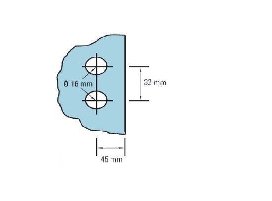 Douchescharnier Rock glas/wand 180° 5 Douchescharnier Rock glas/wand 180° - Afbeelding 3