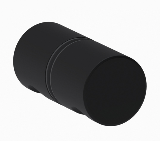 Beslagset compleet douchedeur - mat zwart - glasdikte 8-10 mm - deurknop 9 beslagset compleet douchedeur