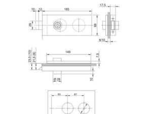 mat zwart deurset tekening